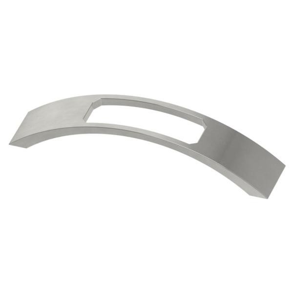 (5 Pack) 6-5/16 inch Cutout Curved Pull Satin Nickel