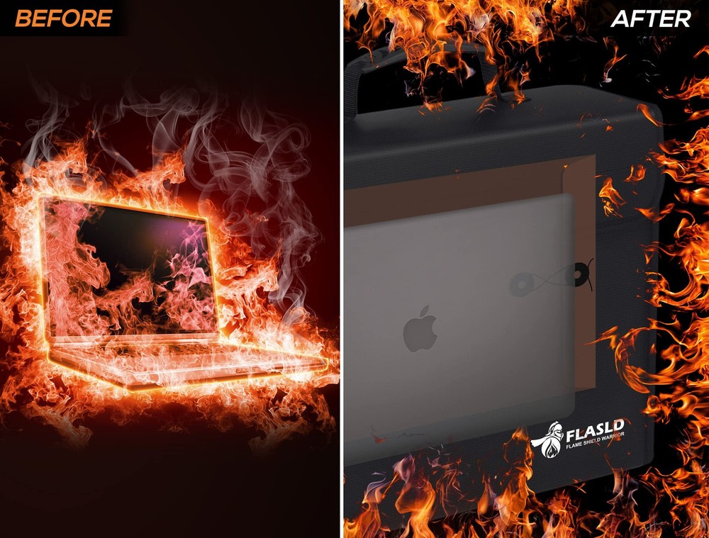 Fireproof Document Bag 15x12x5 Large Water Resistant Box File Storage Safe