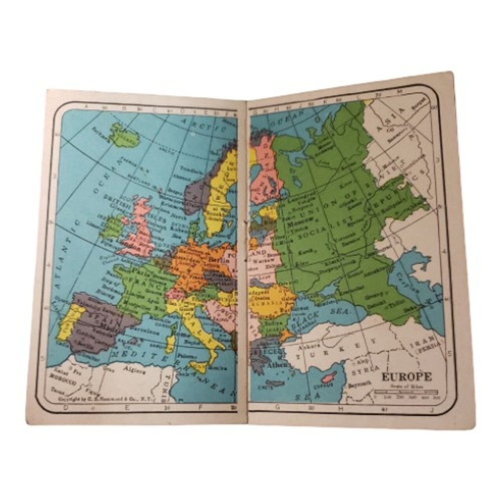 Pre WW2 Mini World Atlas Guide Pamphlet