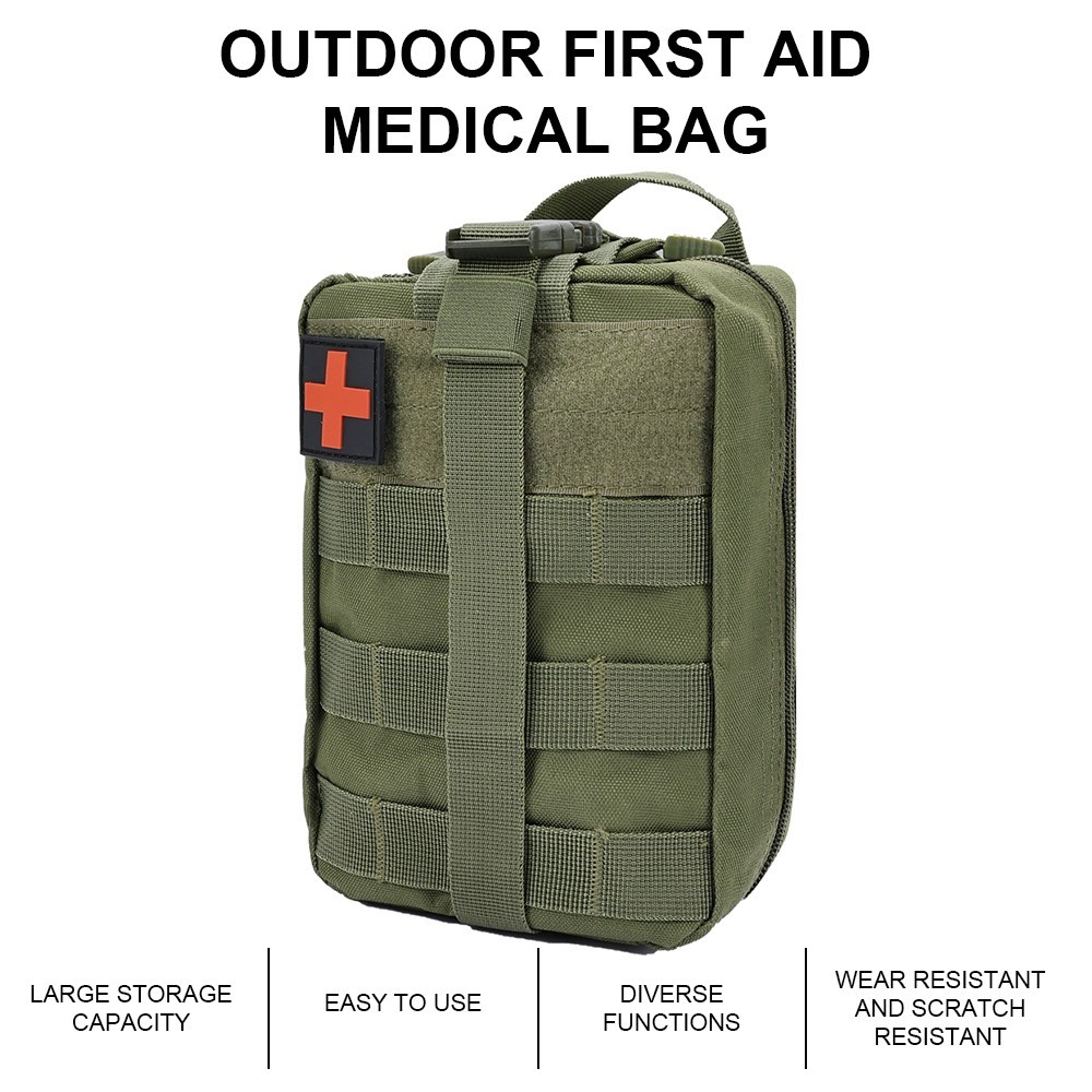 Tactical MOLLE Rip Away EMT Medical First Aid IFAK Medical Pouch Utility Bag