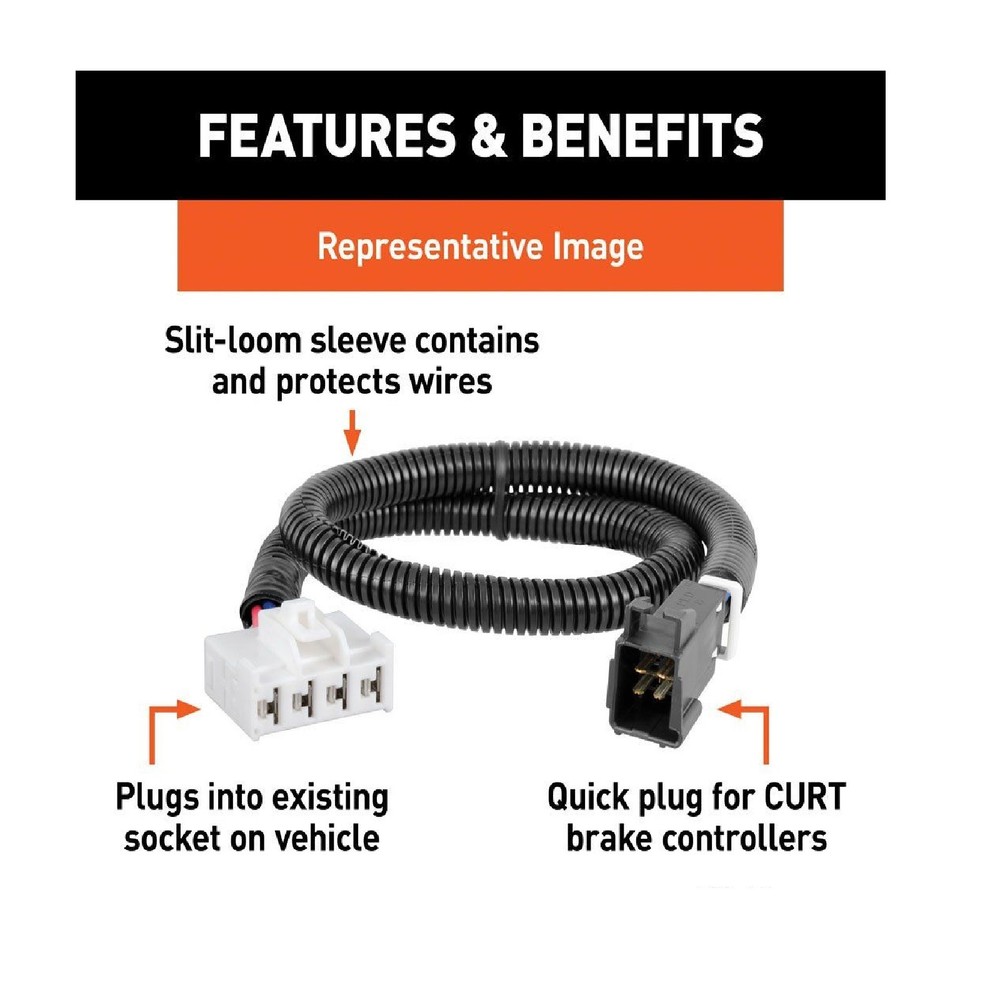 Curt 51446 Brake Control Adapter Harness w/ Quick Plug