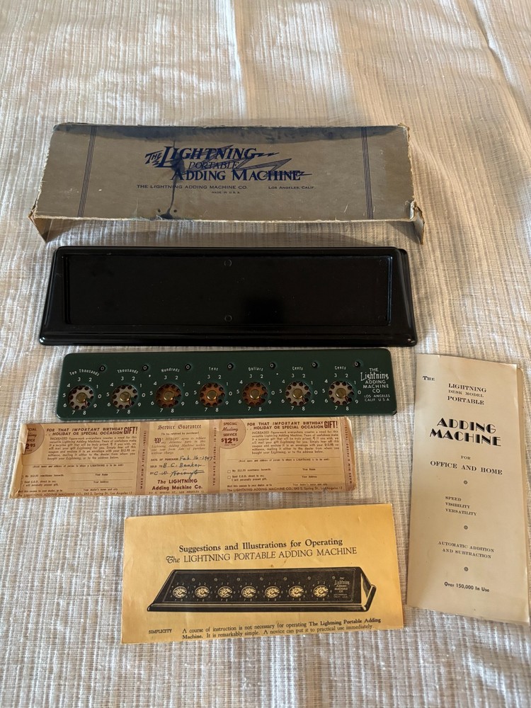 Vintage Lightning adding machine