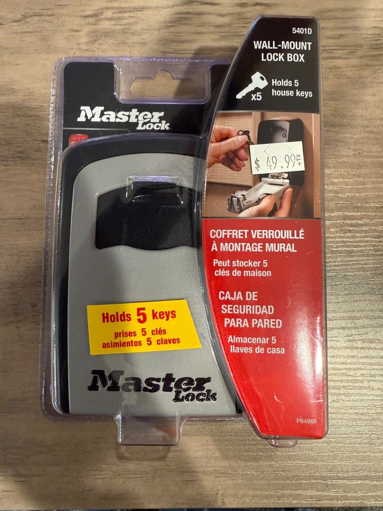 MASTER LOCK 5401D WALL-MOUNT LOCK BOX - New In Original Packaging
