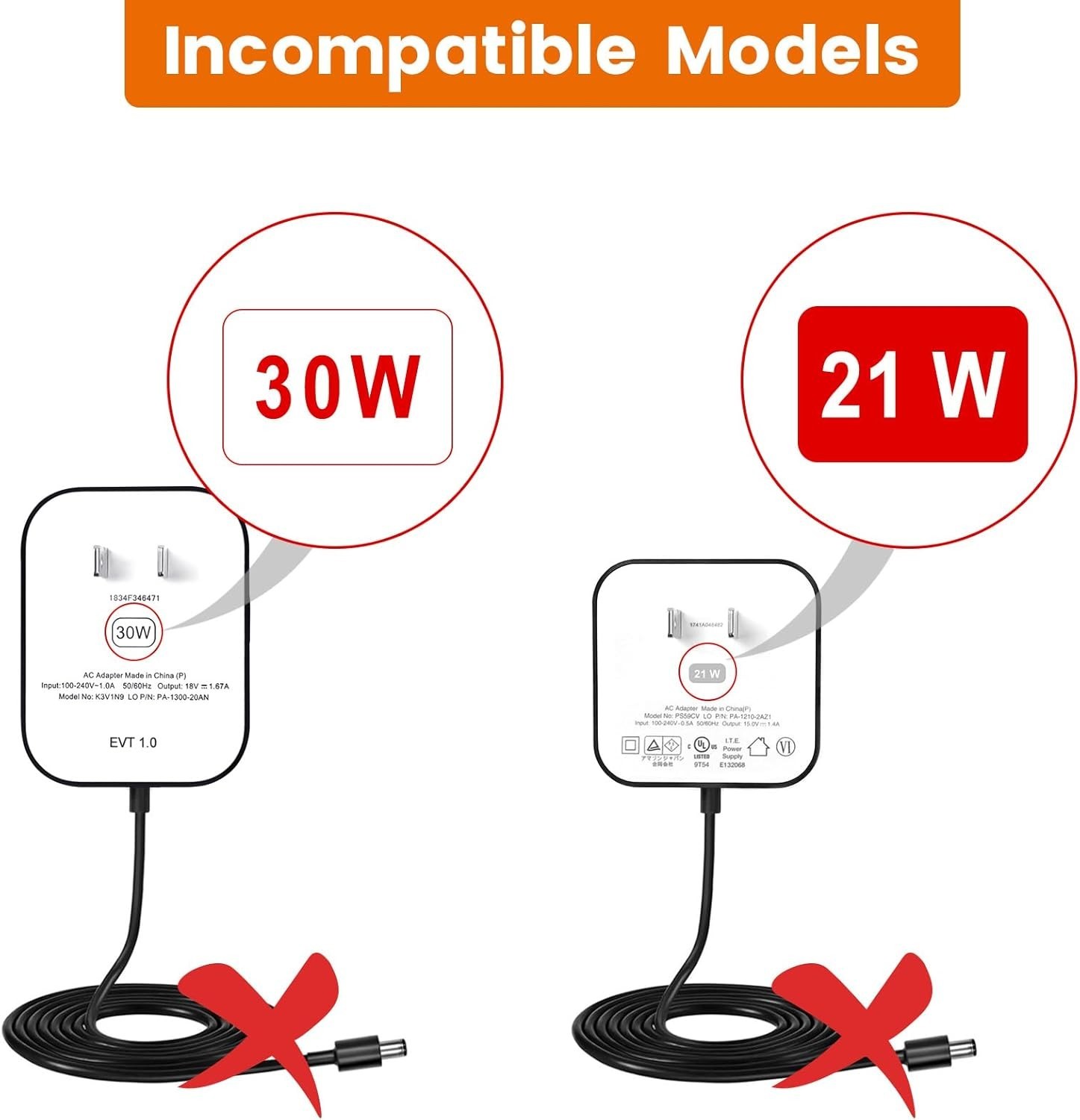 Replacement Power Cord for Alexa Echo Dot 5th Generation, 4th Gen, 3rd Gen, Echo