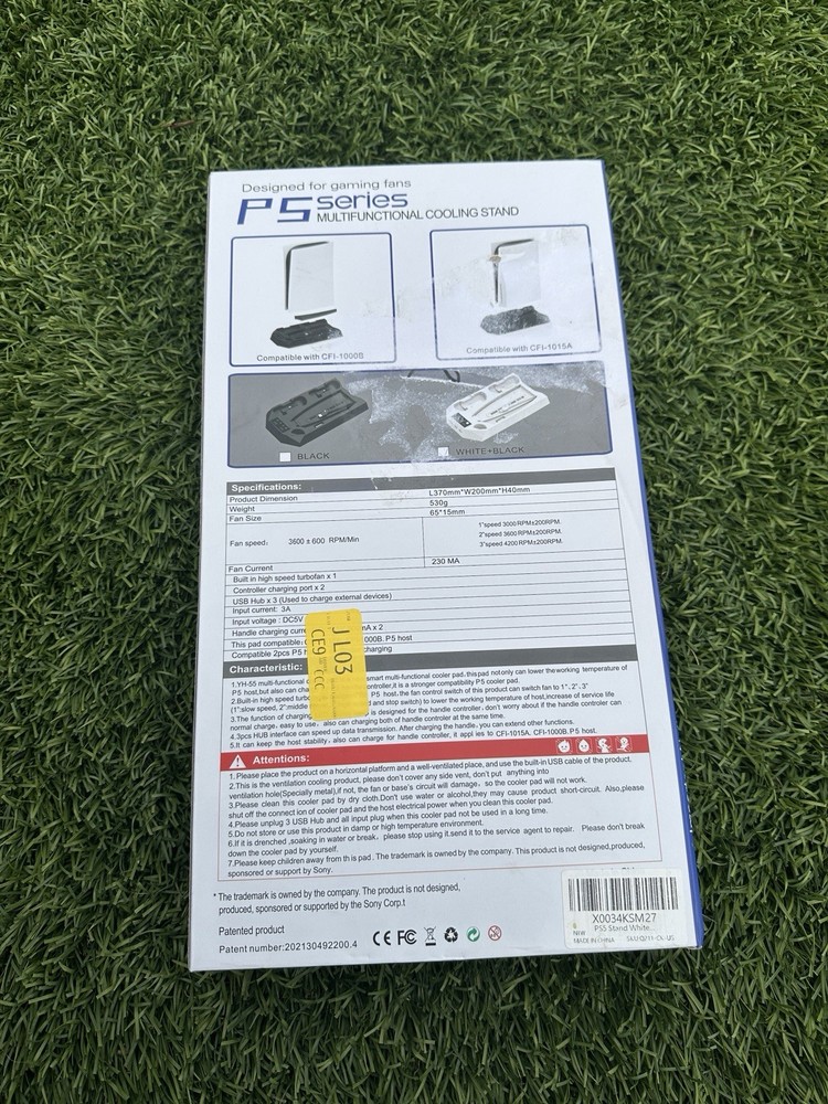 PS5 Multifunction Cooling Stand Dual Controller Charger Dock USB Hub