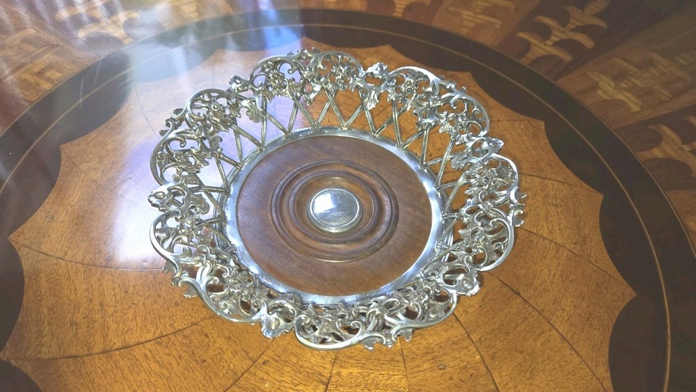 Antique Crown Form Wine Bottle Coaster England