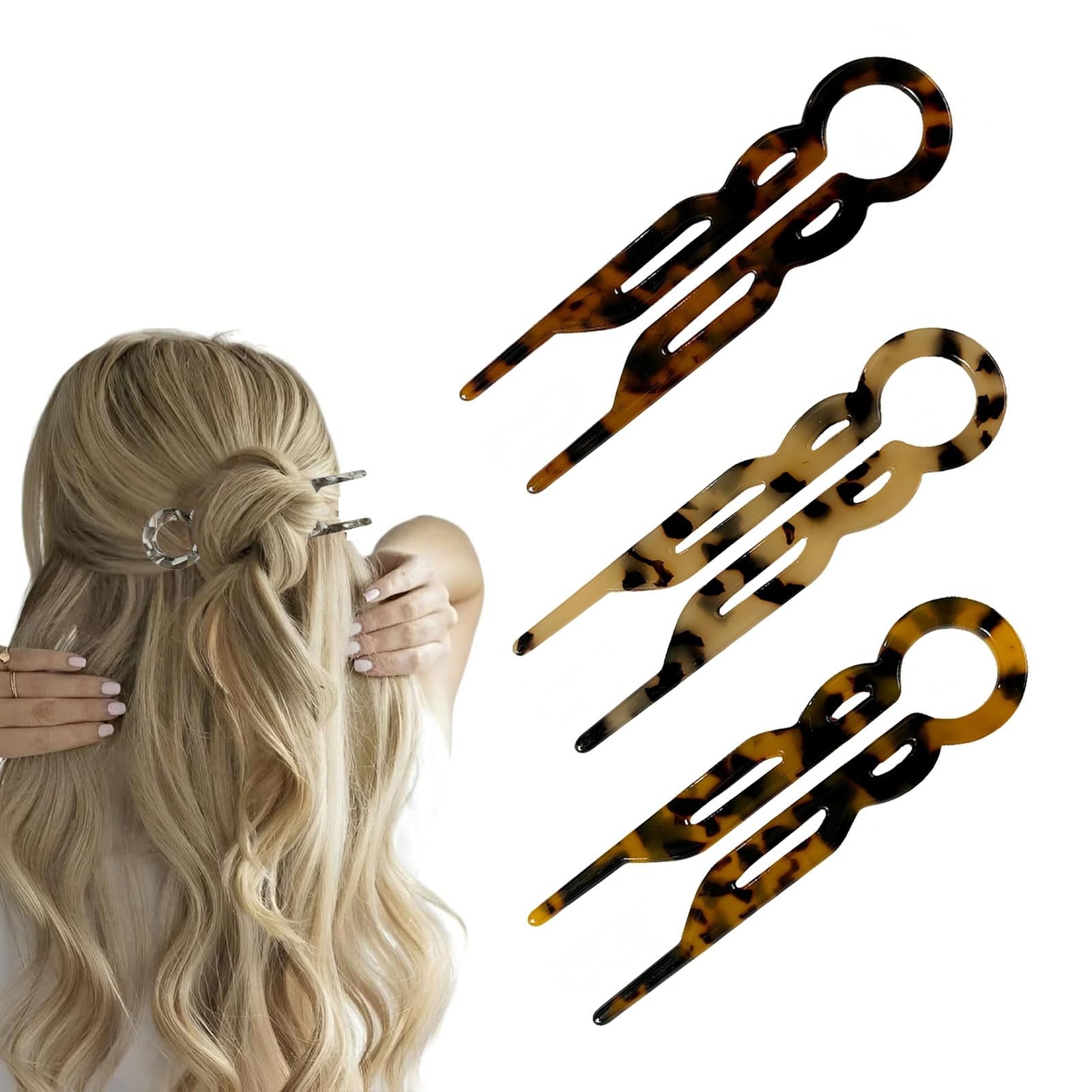 3PCS Lialys Hair Pin, Prestige Hair Pin, Elegant Hair Clips for Women, French...