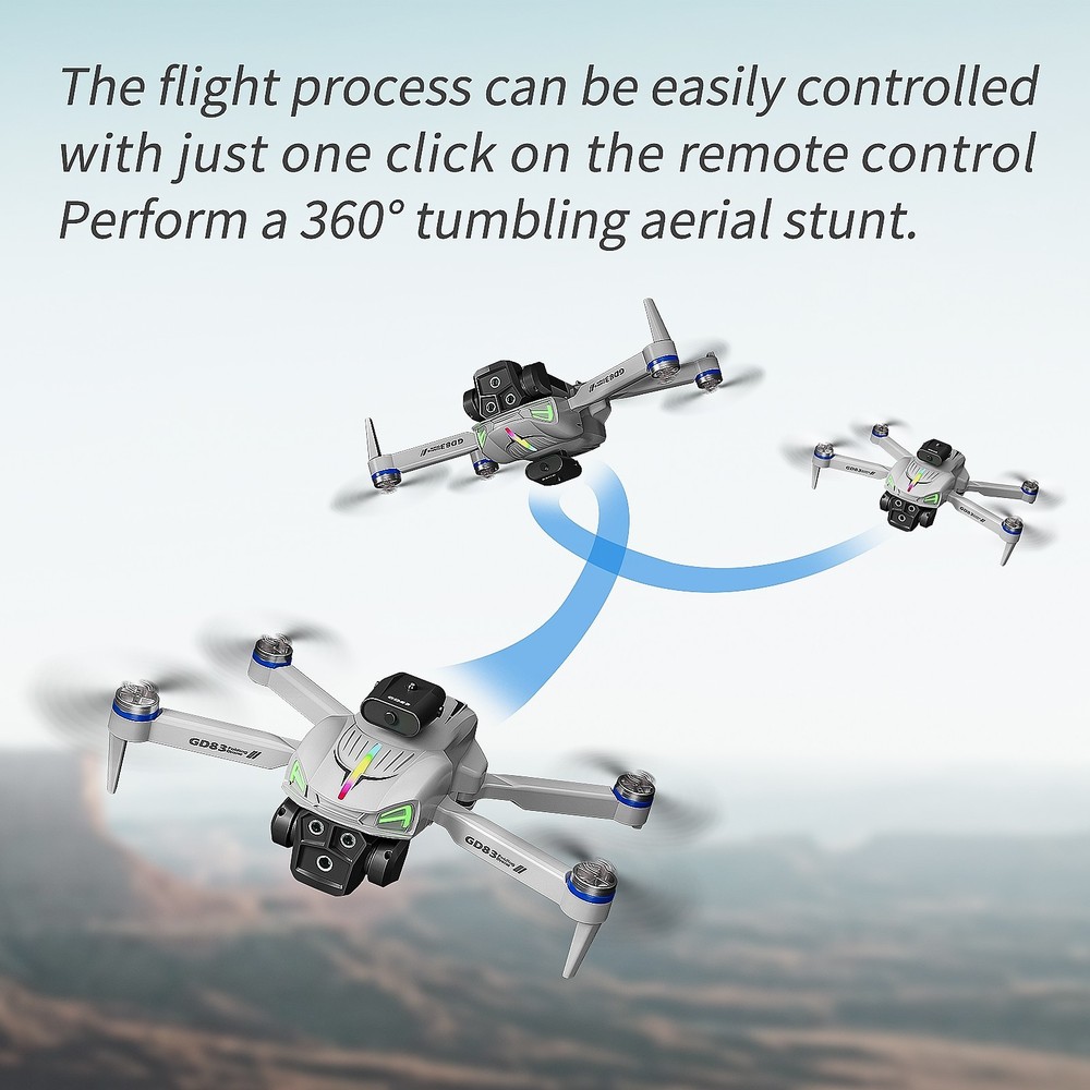 GD83 Drone Collapsible Quadcopter, RC Drone with Infrared Obstacle Avoidance