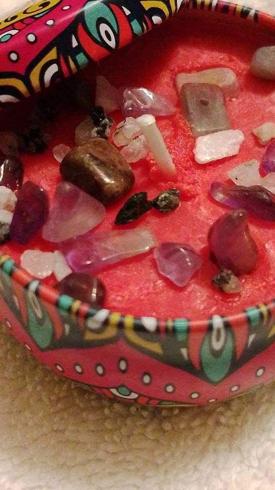 Red Crystal Candle