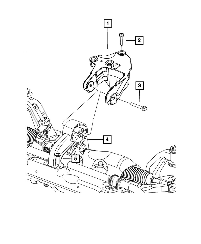 Genuine Mopar Engine Mount Bracket Rear 5085516AB
