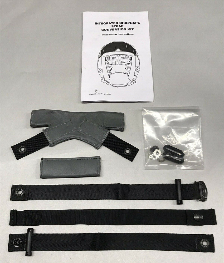 GENTEX Integrated Chin / Nape Strap Conversion / Modification Kit Gray USGI