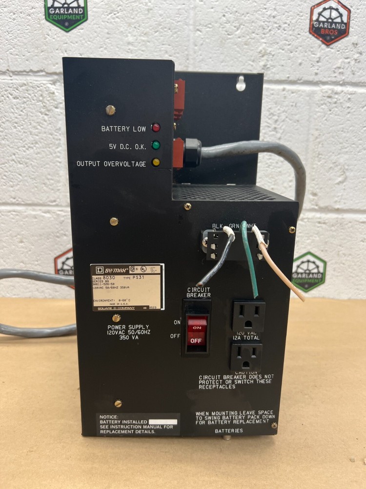 Square D PS31 120VAC SY/MAX Power Supply, Class 8030, Ser. B9
