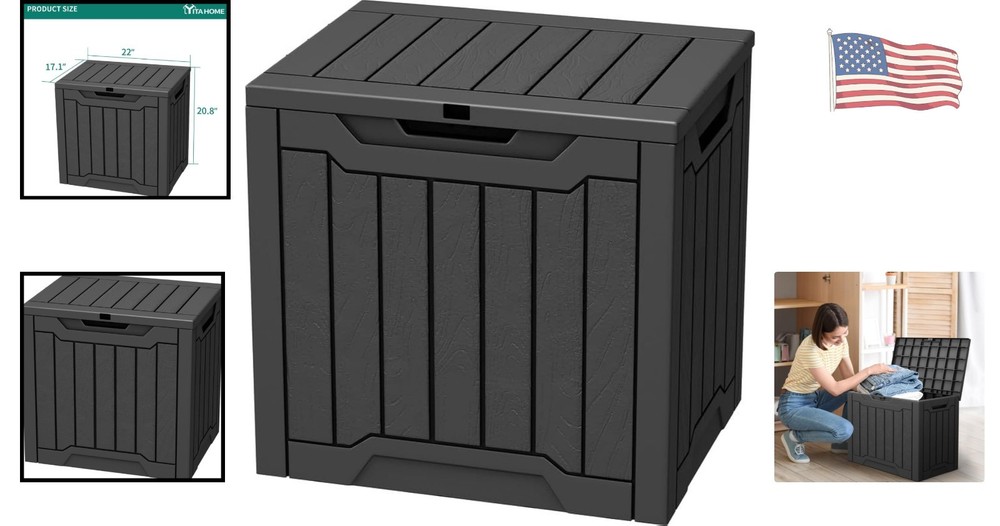 Versatile 30-Gallon Outdoor Storage Box: Waterproof Resin with Easy Setup
