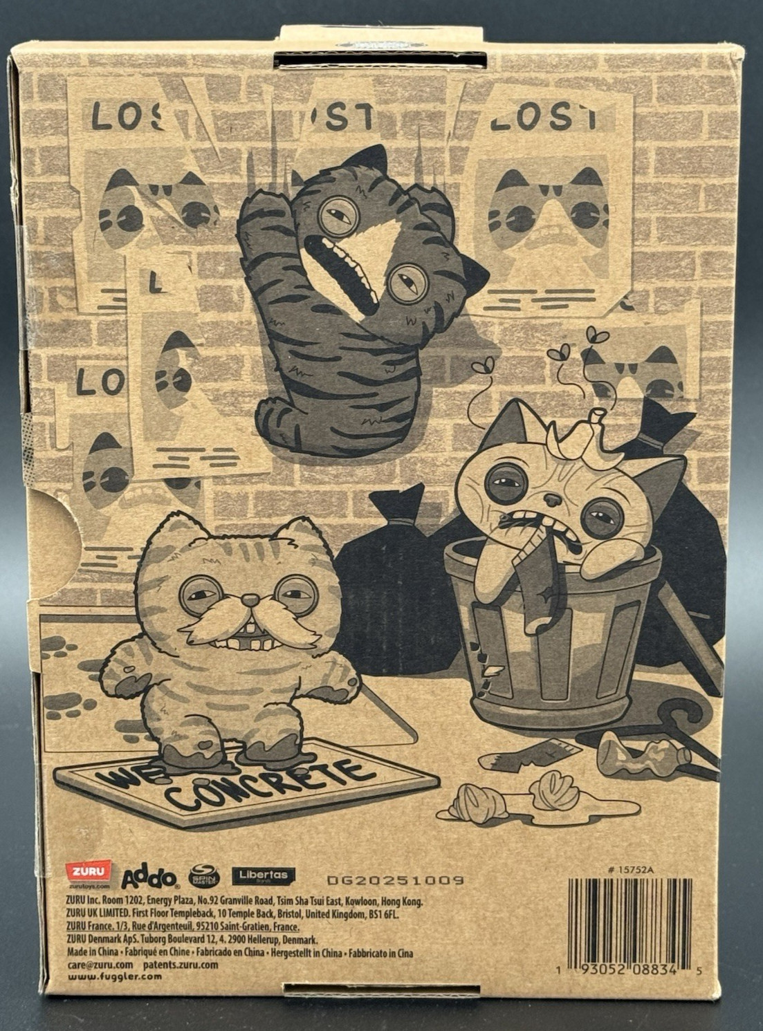 Fuggler Alley Cats Wrinkle McStinkles Plush Sphinx 9" Plush Toy Pink Zuru New