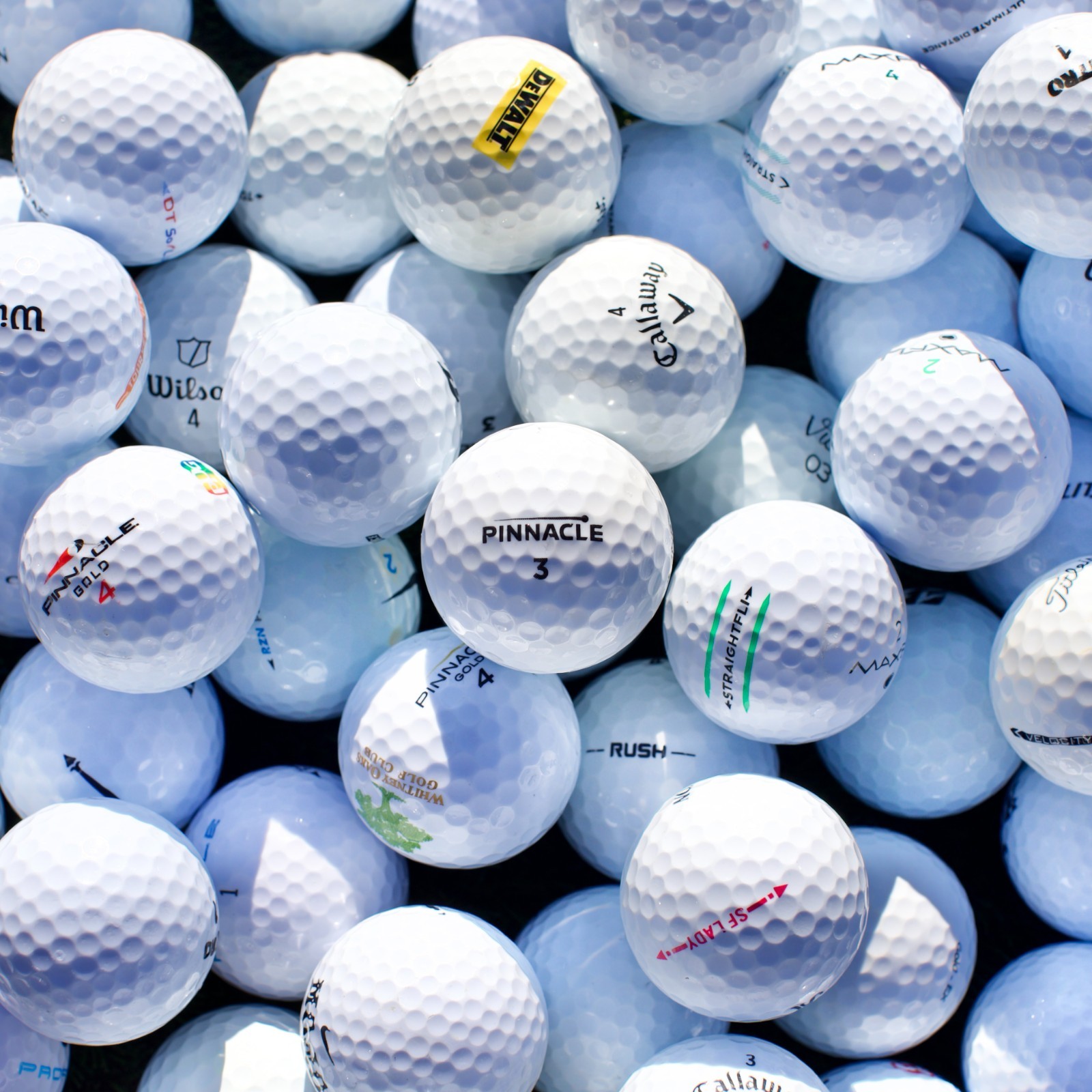 100 Assorted Brand Golf Balls Near Mint 5A/4A - Amazing Value - FREE SHIPPING!