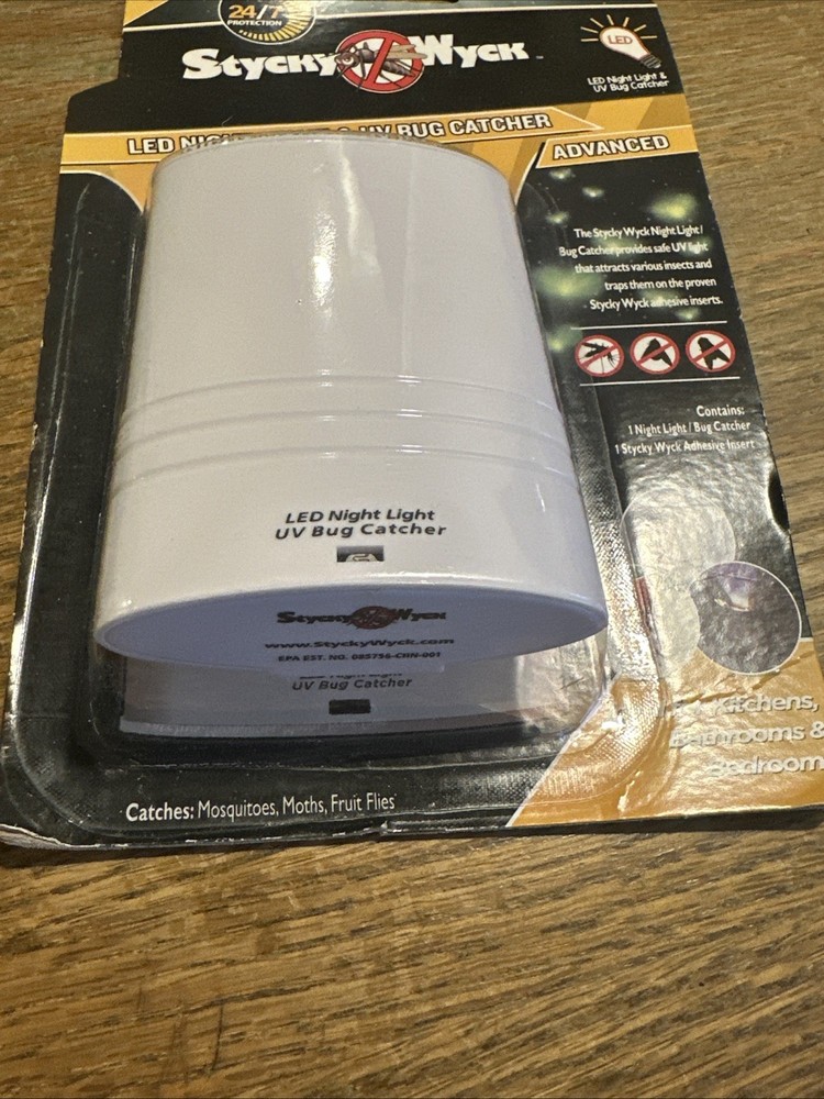 Stycky Wyck LED Night Light & UV Bug Catcher