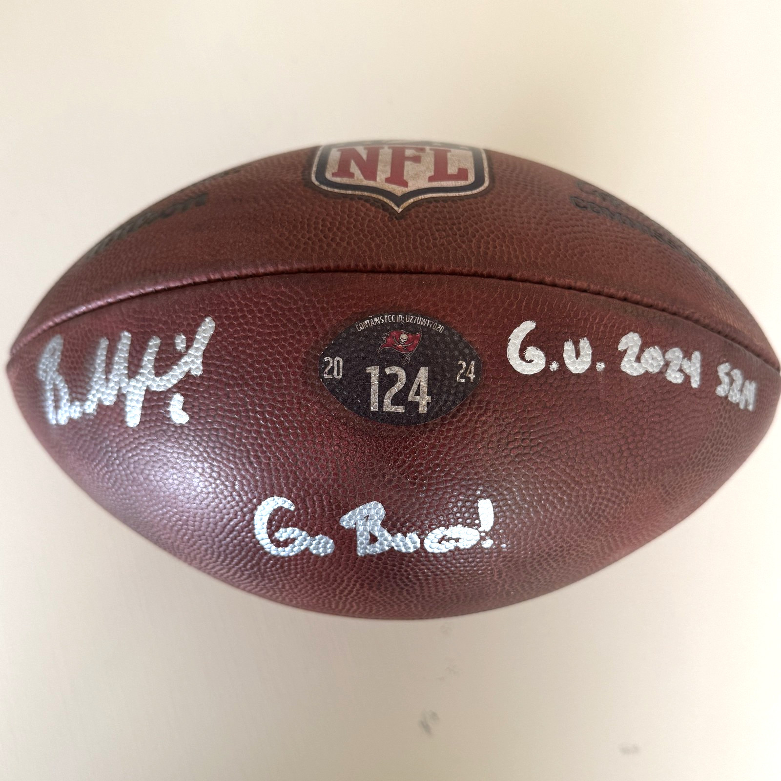 Baker Mayfield GAME-USED💪Signed + Inscribed Ball Tampa Bay Buccaneers 24-25 Szn