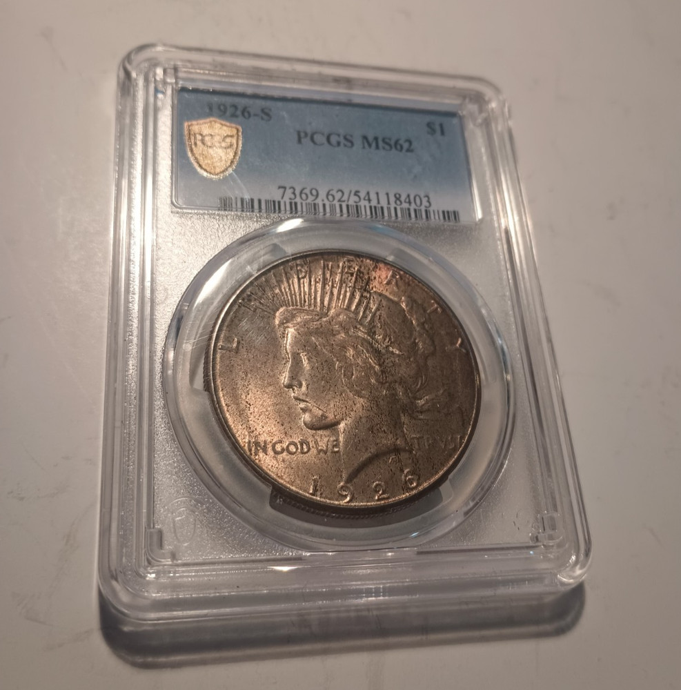 1926-S Peace Dollar $1 PCGS MS62 (Gold Shield)