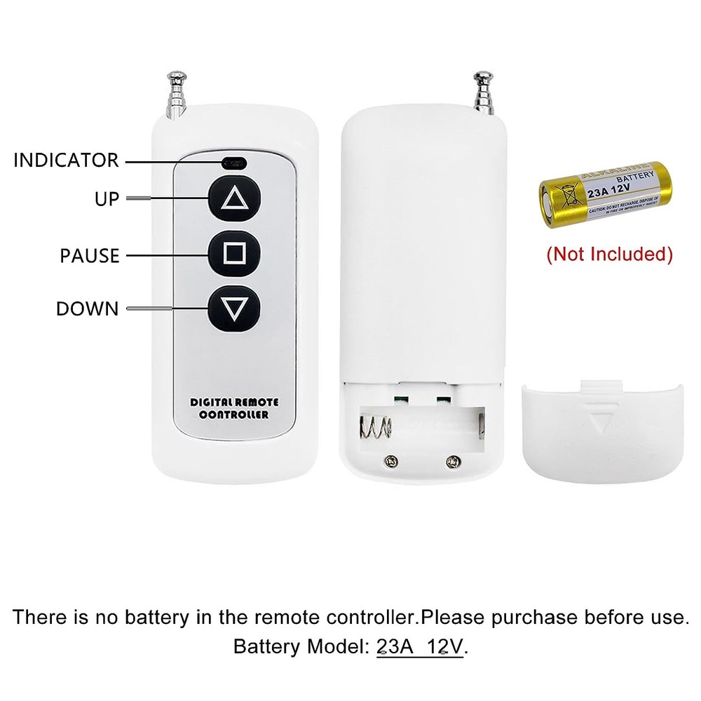 Wireless Remote Control Kit for DC 12V 24V Linear Actuator Motor Controller US