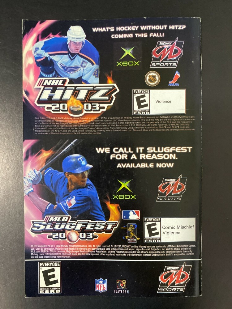NFL Blitz 2003 Microsoft XBOX Instruction Manual Only