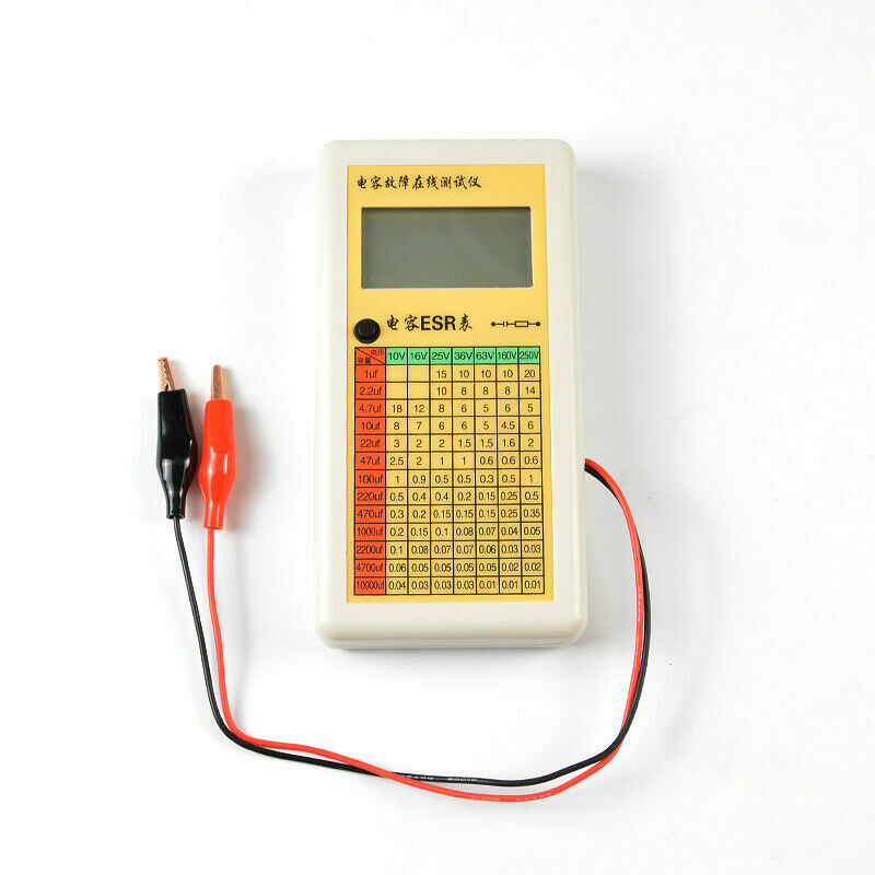 New Digital LCD ESR Capacitance Ohm Meter In Circuit Tester