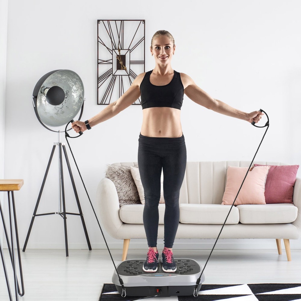 iMountek Vibration Exercise Machine Resistant Bands Remote Control Whole Body