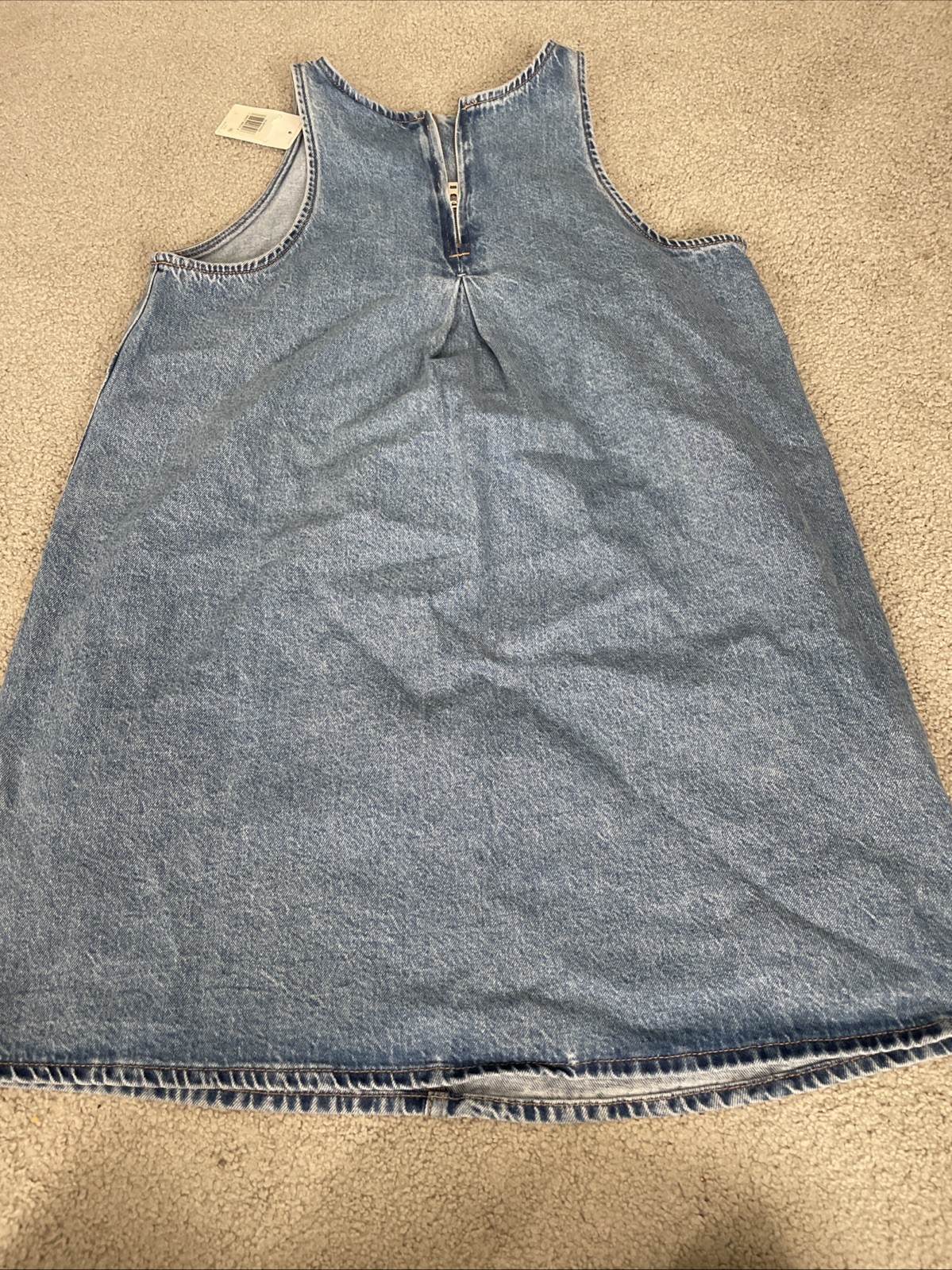 Levi's A Line Sz XL Denim Sleeveless Mini Length Shift Dress 90 Vintage Inspired