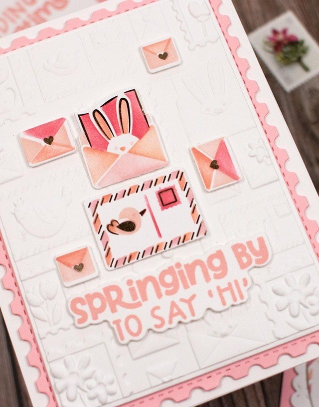 Pre-Order Taylored Expressions 3D Embossing Folder TEEF107 Postmarked Springtime