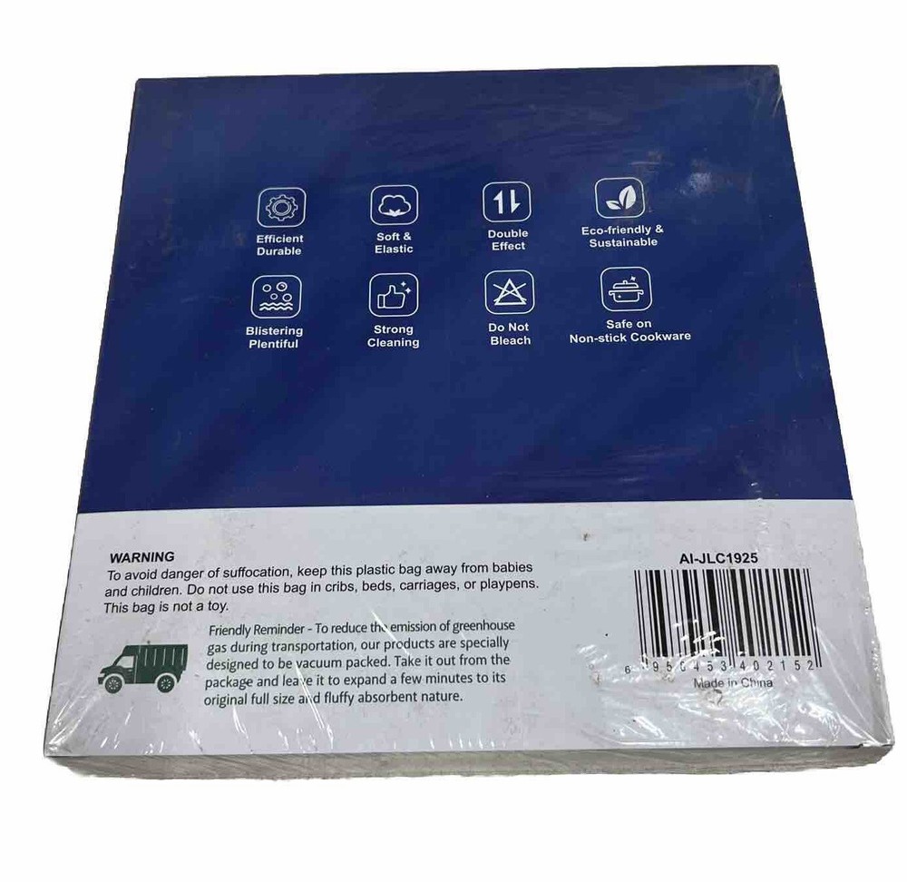 Non-Scratch Scrub Sponge, 24-Count, Blue Color