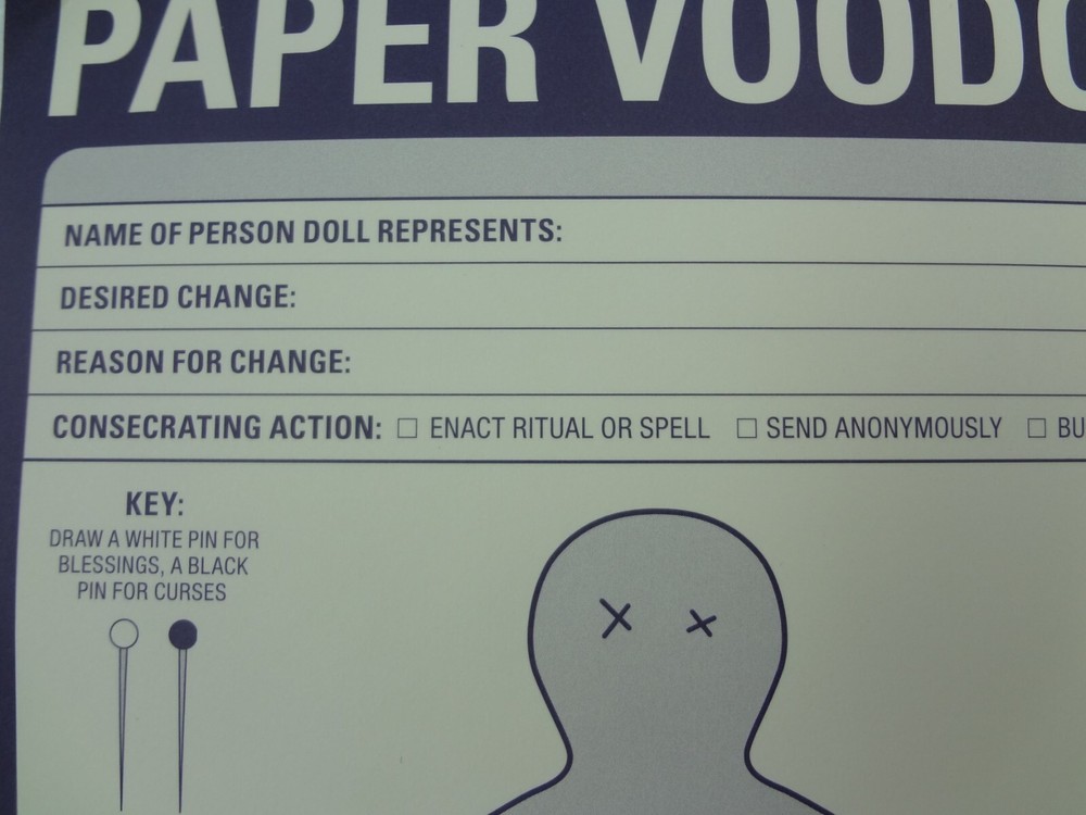 Paper Voodoo Doll Classic Knock Knock Paper Pad Sheets