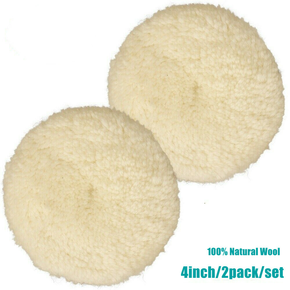 2pack Wool Polishing Pads Buffing Pad With Hook And Loop For Cutting & Polishing