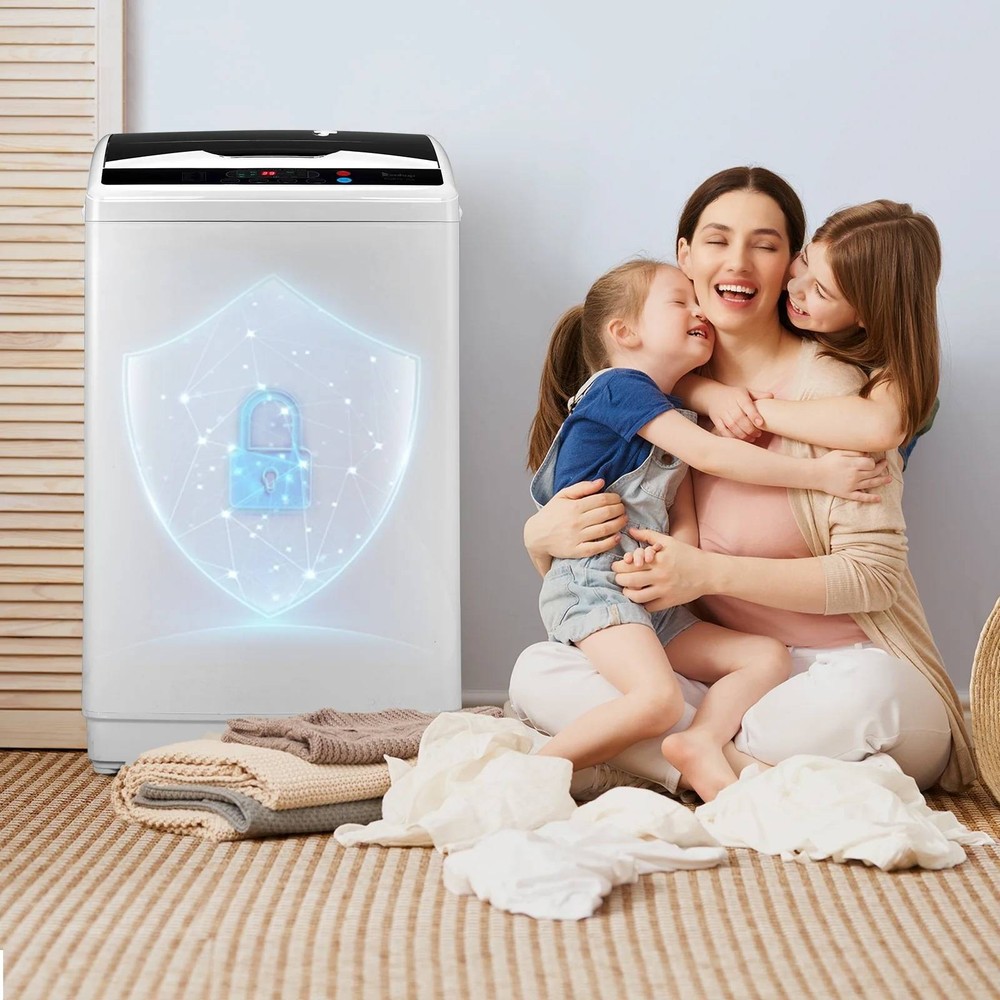 25LBS Portable Washing Machine, 2.3cu.ft Full-Automatic Electric Laundry Machine
