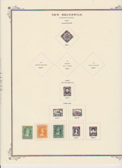 Canada Pre-Confederation Pages with Stamps