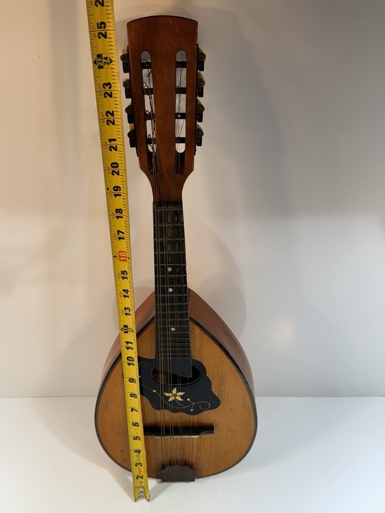 Lignatone Flat Back 8 String Tuner Bowl Back Mandoline Vintage Czech