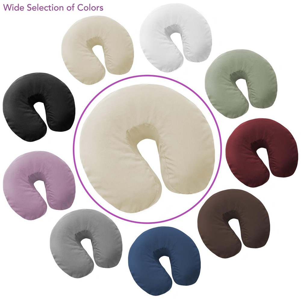 4-Pack Premium Microfiber Face Cradle Covers - Ultra Soft Fitted Massage Tabl...