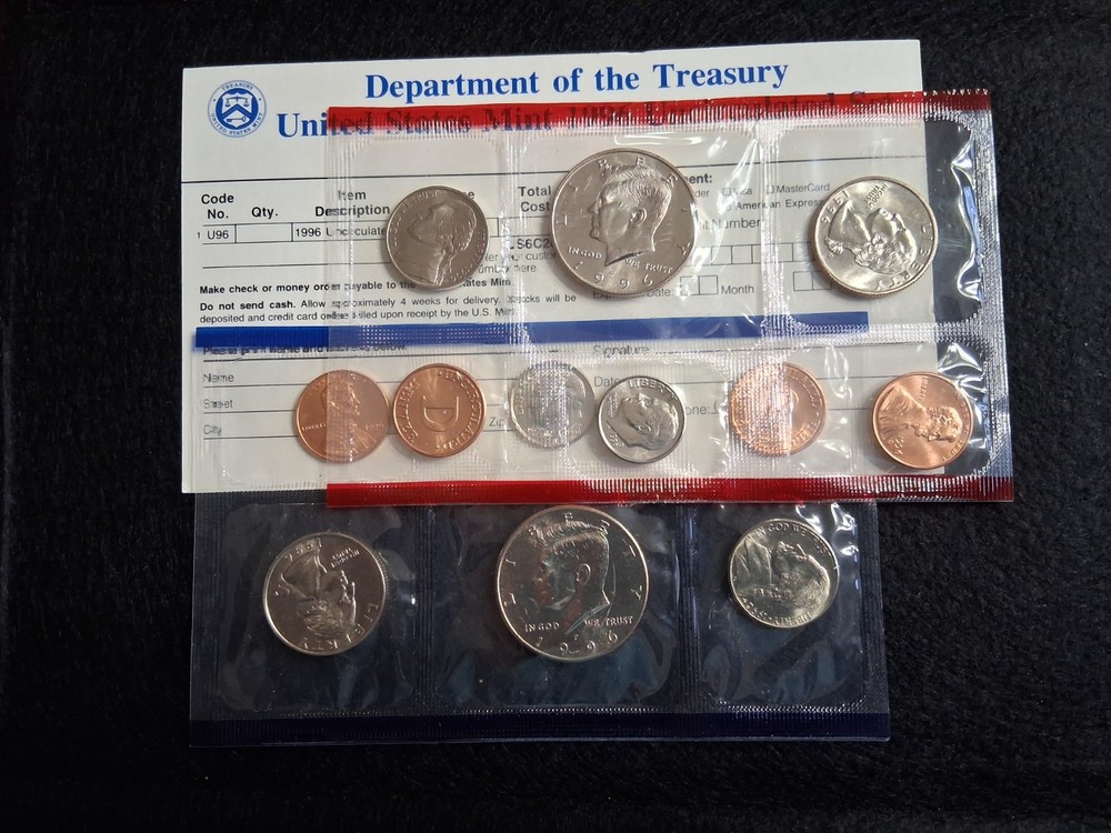 1996 US Mint Set P and D (with W Dime)