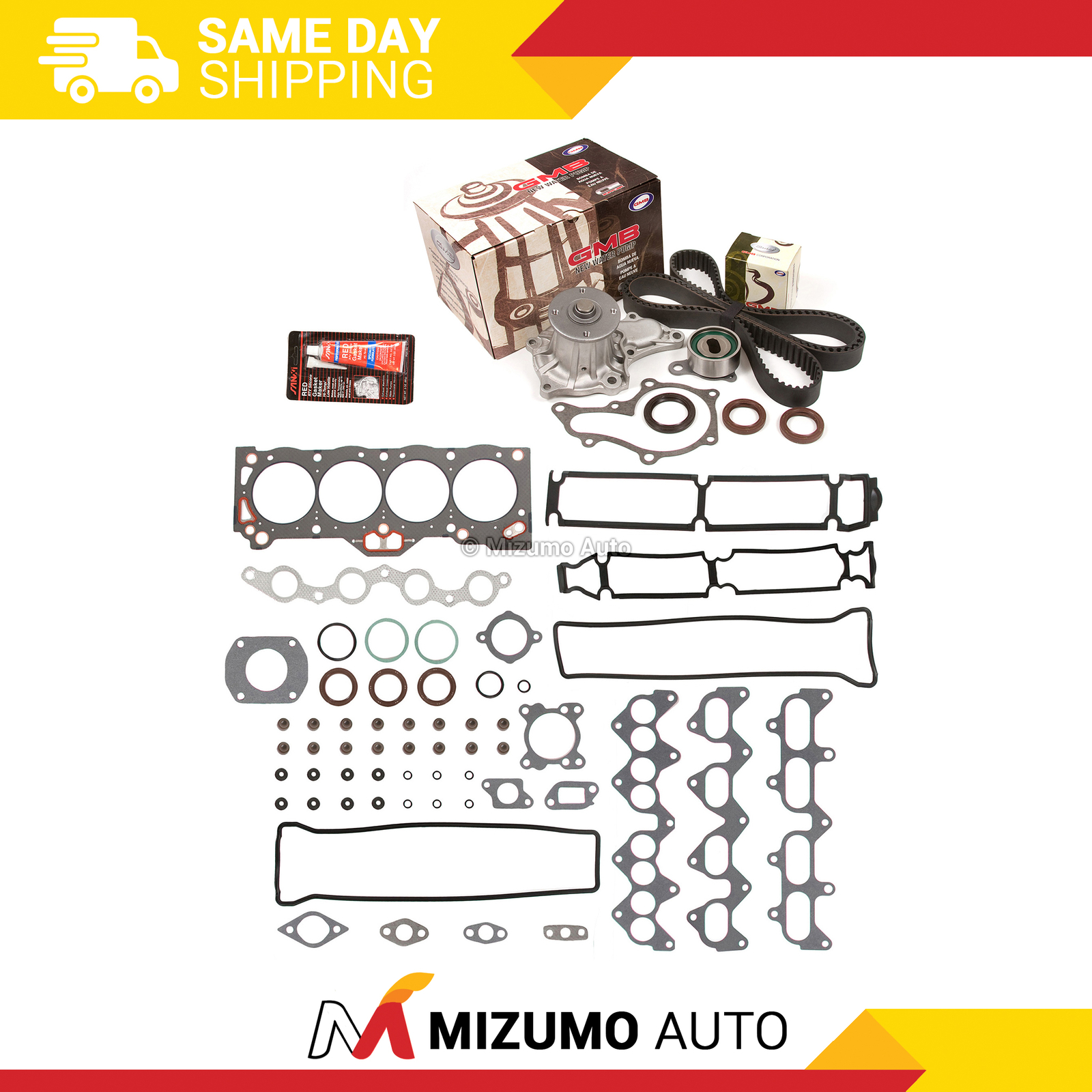 Head Gasket Set Timing Belt Kit Water Pump Fit 88-92 Toyota Geo 1.6 4AGE 4AGZE