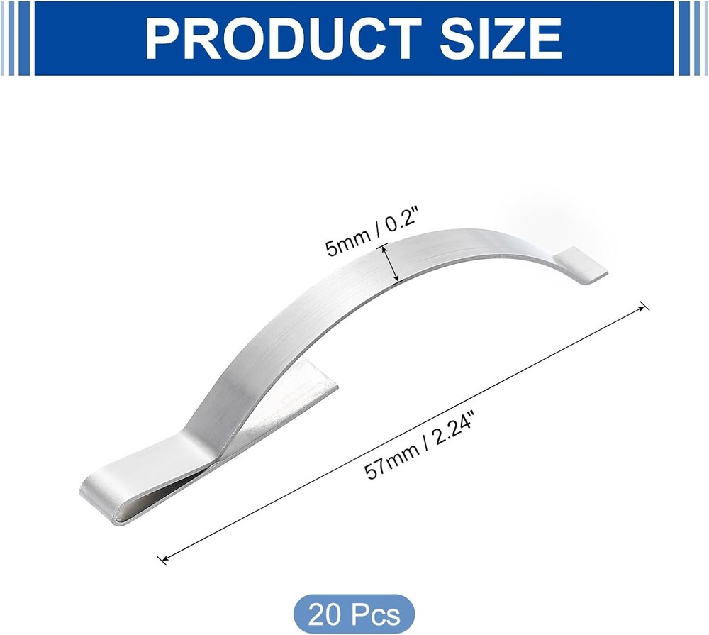 uxcell 20Pcs Window Screen Tension Spring, Corner Mount Flat Window Spring Clips