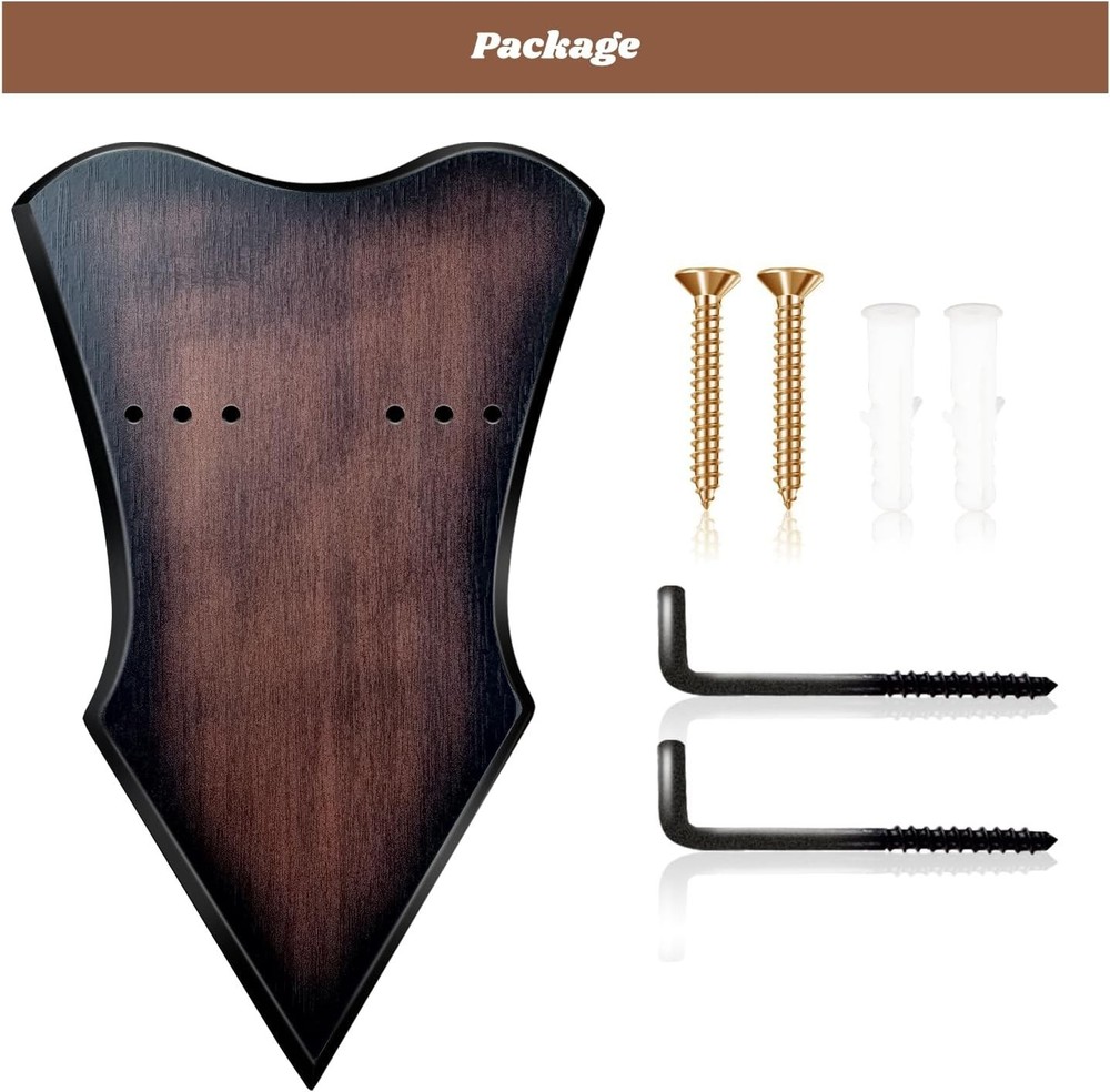 Sword Plaque Wall Mount Vertical Display Holder Adjustable Stand for Bow Medieva
