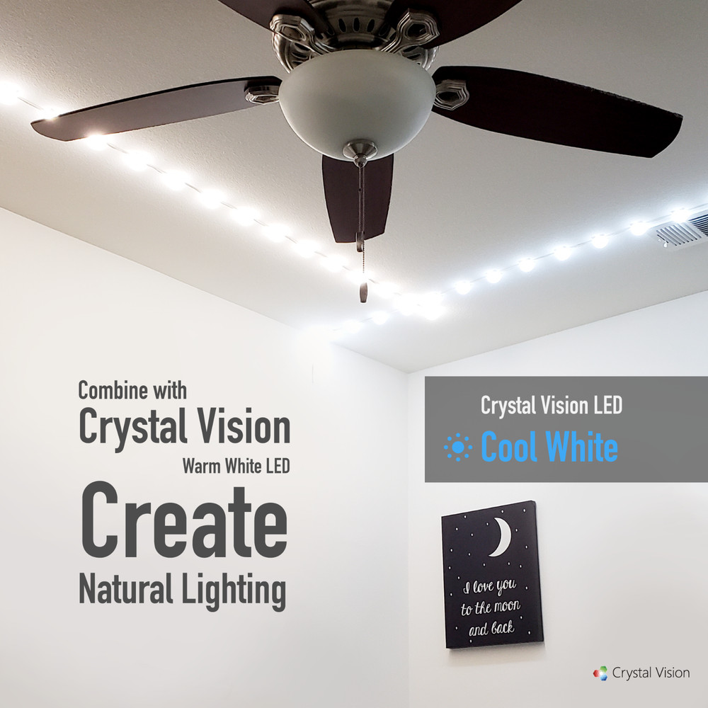 Crystal Vision Ceiling LED Light Kit Provided by Samsung w/ Dimmer Controller