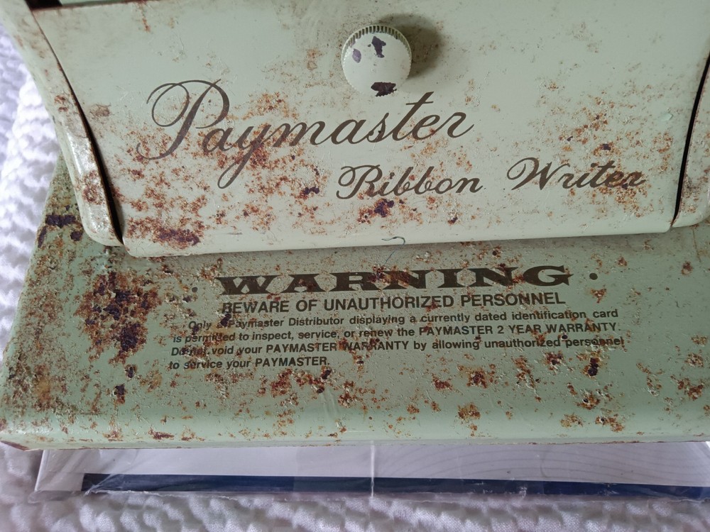 Paymaster Ribbon Writer Series 8000-No Key.