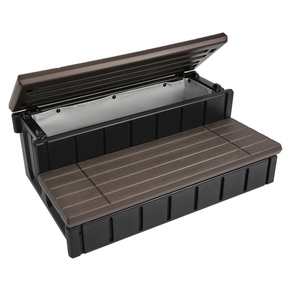 Universal 2 Slip-Resistant Spa & Hot Tub Step Compartment Spa Step with Storage