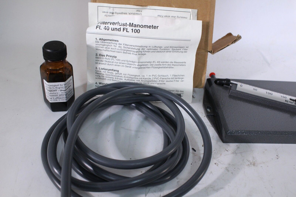 AIRFLOW FL40 MANOMETER FILTER LOSS FL 40 NOS