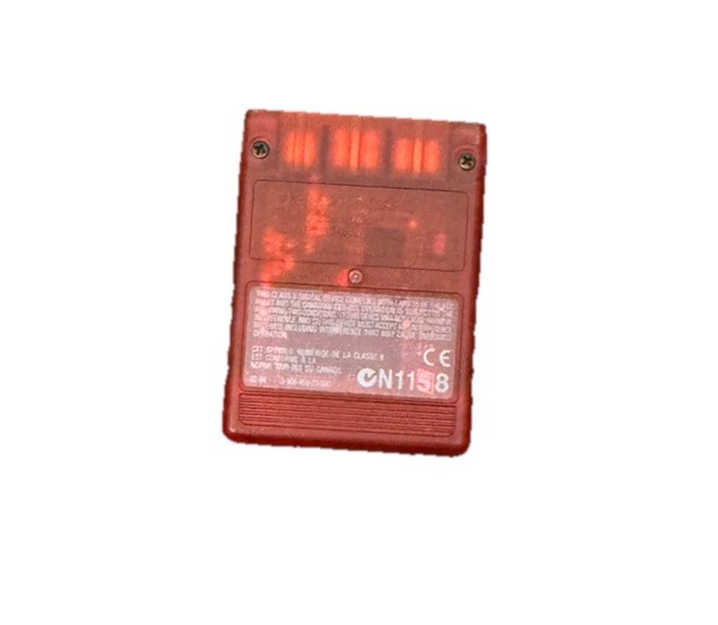 Sony PS2 Memory Card 8MB MagicGate OEM Translucent Red SCPH-10020 Untested