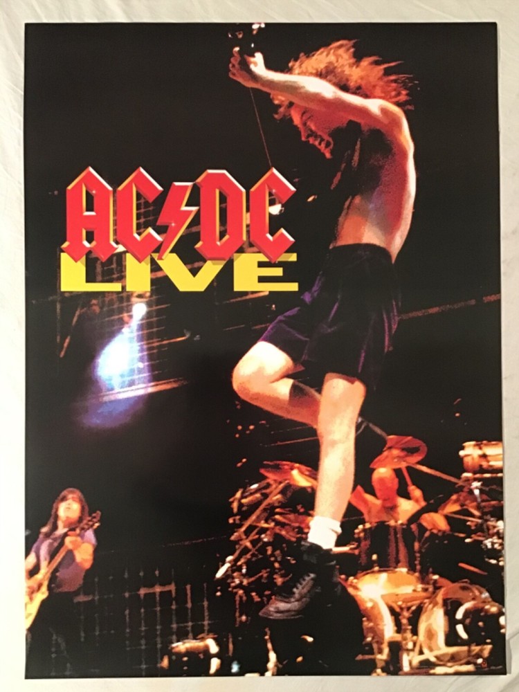 AC/DC 1992 Promo Poster Live Angus Young New Condition