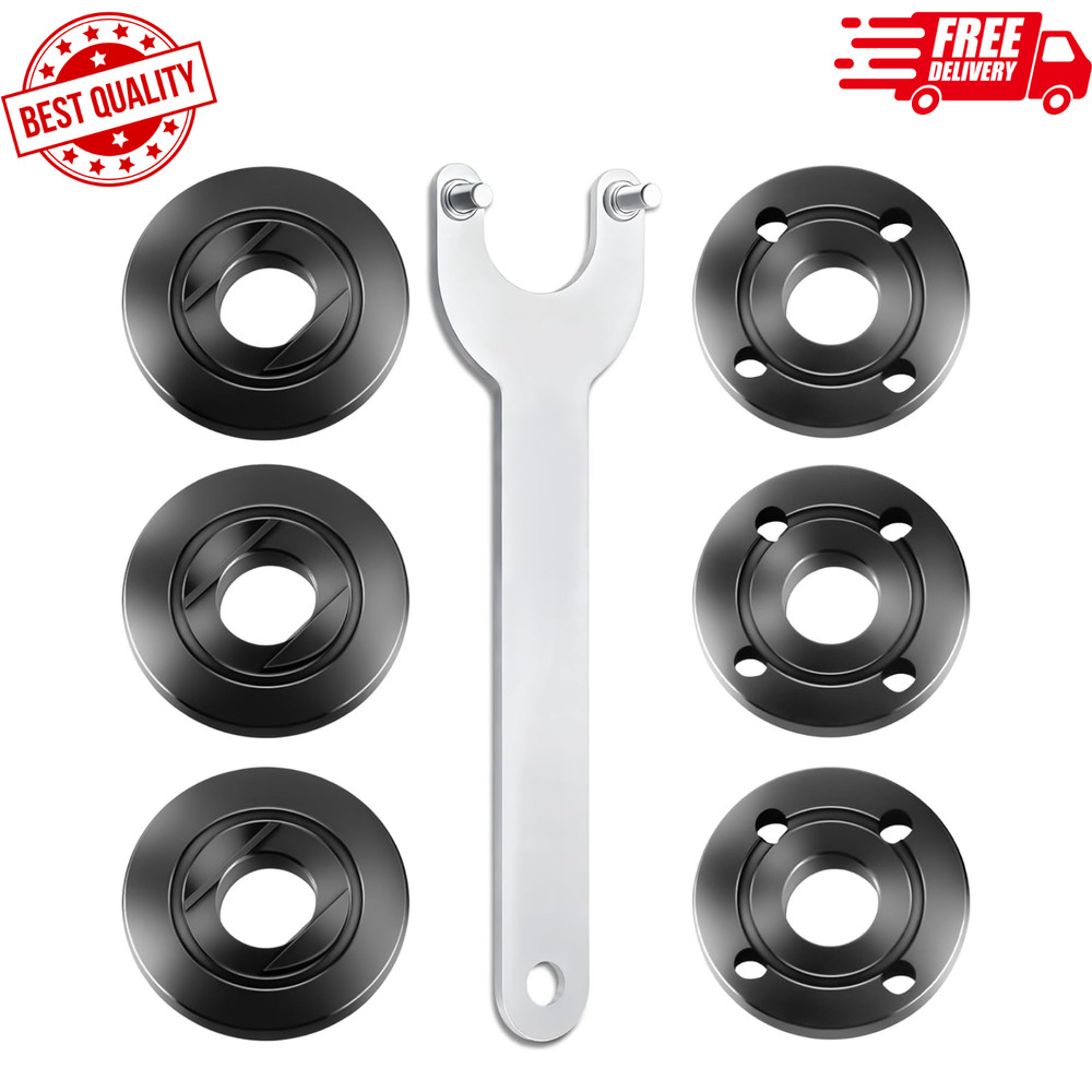 7PCS Angle Grinder Nut & Flange Set - Compatible with Dewalt, Milwaukee, Bosch