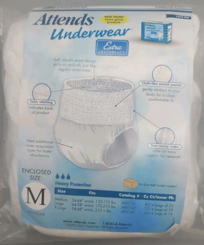 Attends Underwear Sample 2 Pak