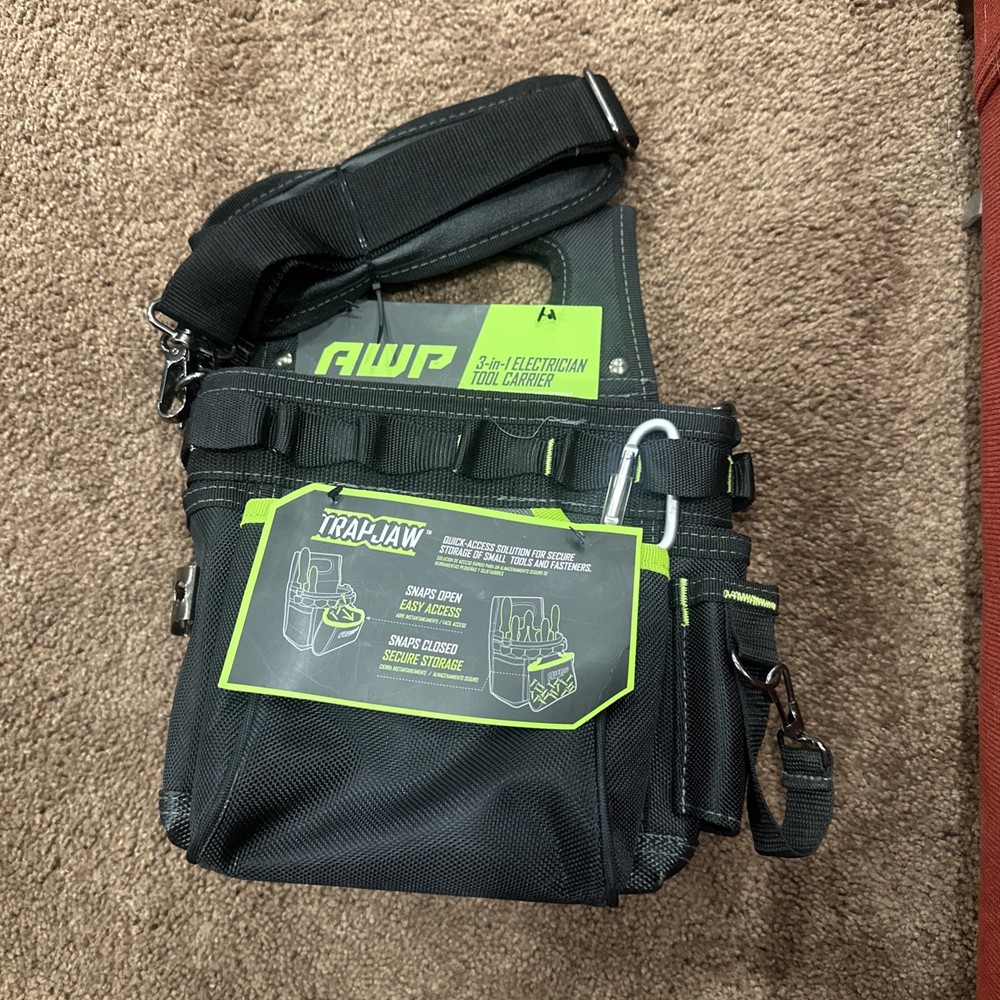 TrapJaw 3-in-1 Electrician Tool Pouch with Spring-Loaded Technology, Designed...