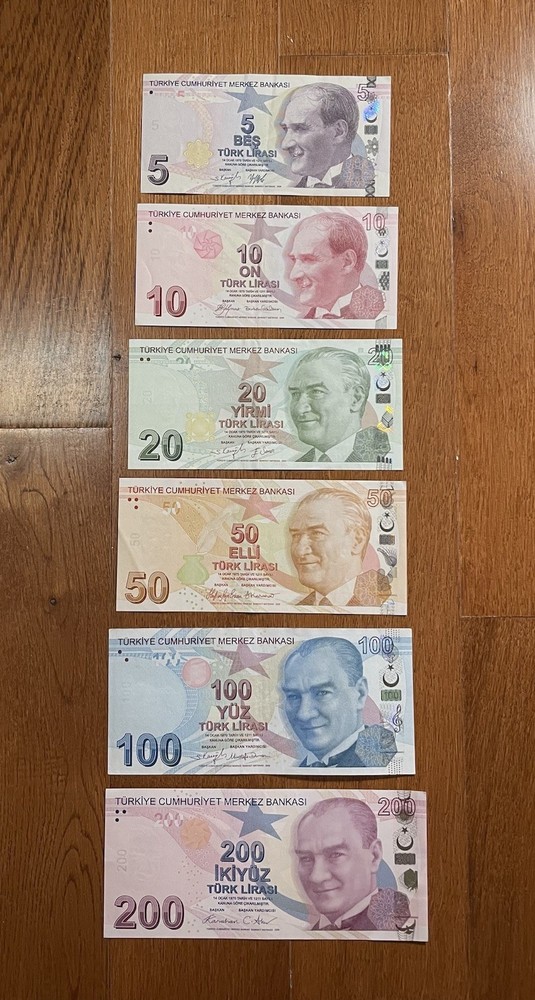 TURKEY: 5-10-20-50-100-200 Lira, Banknote 2009 Uncirculated