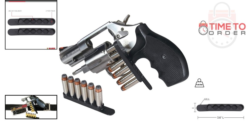 Speed Strips Nylon Pair Black Compact Reloading Device for Revolvers